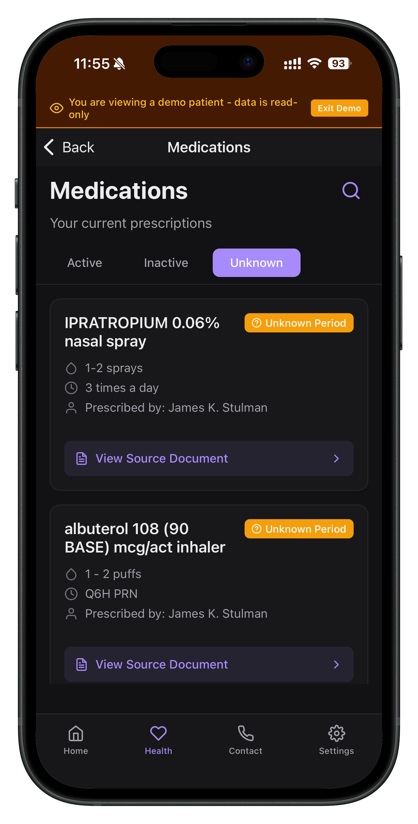 CareCentra app screenshot